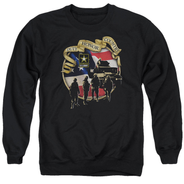 U.S. Army Duty Honor Country - Men's Crewneck Sweatshirt Men's Crewneck Sweatshirt U.S. Army   