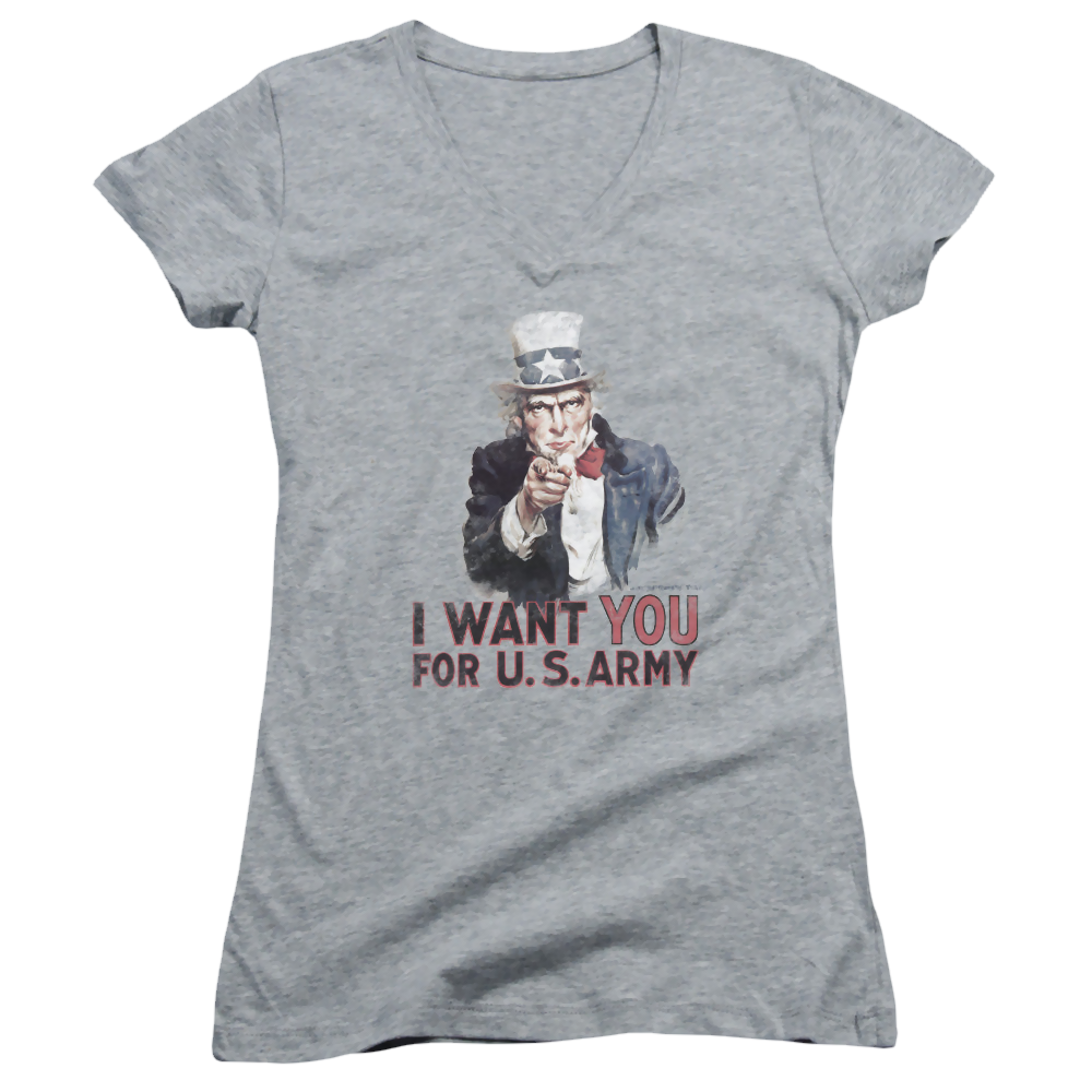 U.S. Army I Want You - Juniors V-Neck T-Shirt Juniors V-Neck T-Shirt U.S. Army   