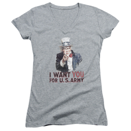 U.S. Army I Want You - Juniors V-Neck T-Shirt Juniors V-Neck T-Shirt U.S. Army   
