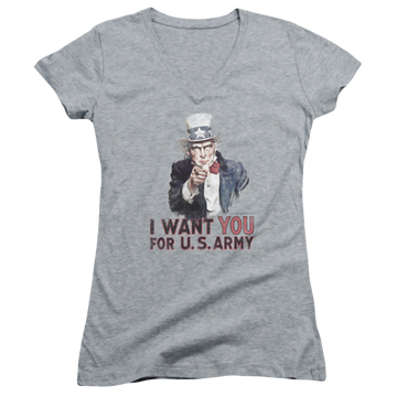 U.S. Army I Want You - Juniors V-Neck T-Shirt Juniors V-Neck T-Shirt U.S. Army   