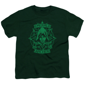 Arrow The Television Series Archer Illustration - Youth T-Shirt Youth T-Shirt (Ages 8-12) Green Arrow   