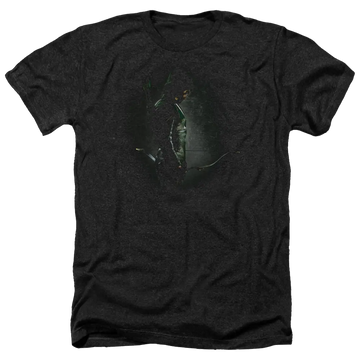 Arrow In The Shadows - Men's Heather T-Shirt Green Arrow