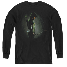 Arrow The Television Series In The Shadows - Youth Long Sleeve T-Shirt Youth Long Sleeve T-Shirt Green Arrow   