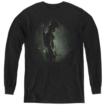 Arrow The Television Series In The Shadows - Youth Long Sleeve T-Shirt Youth Long Sleeve T-Shirt Green Arrow   