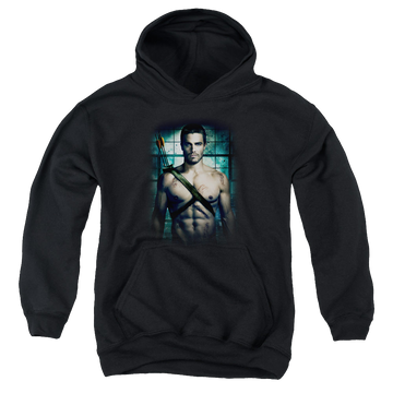 Arrow The Television Series Shirtless - Youth Hoodie Youth Hoodie (Ages 8-12) Green Arrow   