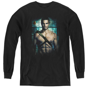 Arrow The Television Series Shirtless - Youth Long Sleeve T-Shirt Youth Long Sleeve T-Shirt Green Arrow   