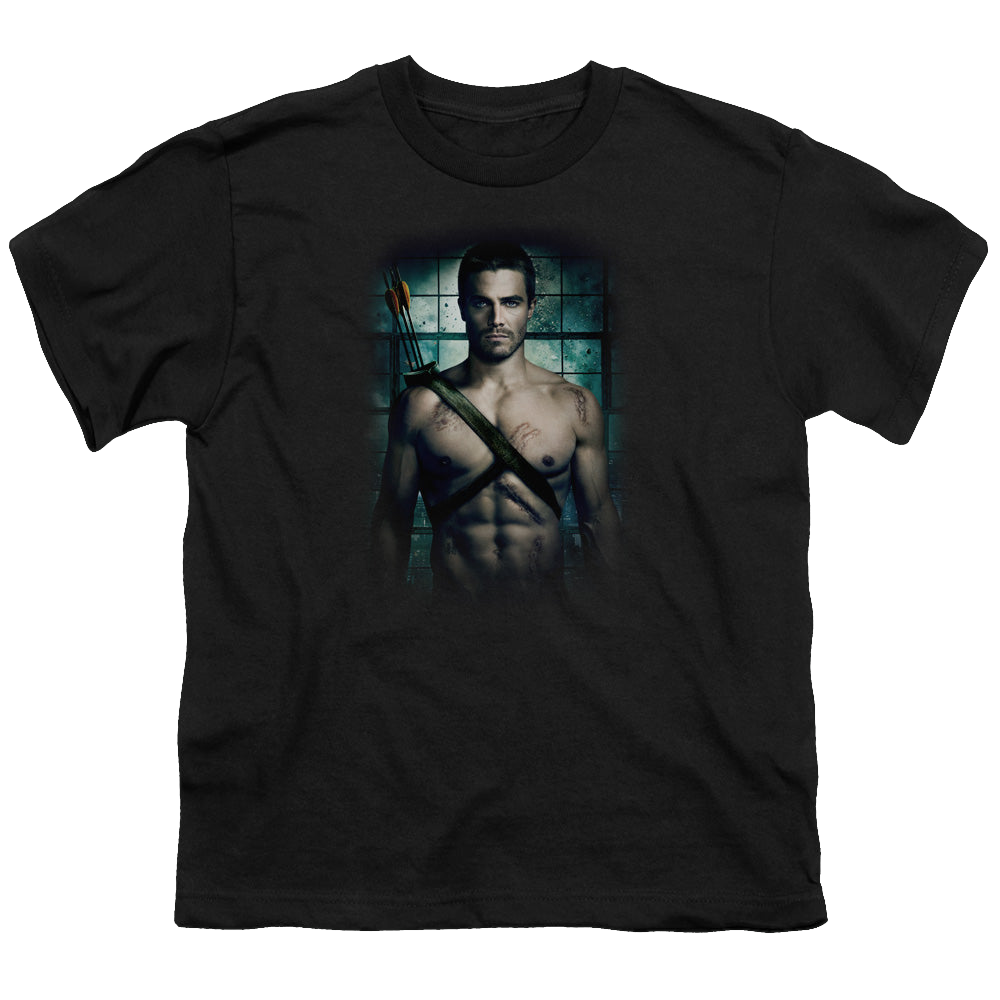 Arrow The Television Series Shirtless - Youth T-Shirt Youth T-Shirt (Ages 8-12) Green Arrow   