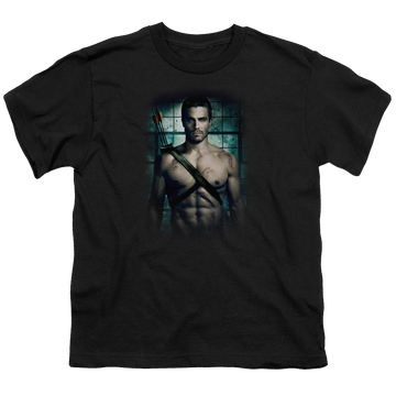 Arrow The Television Series Shirtless - Youth T-Shirt Youth T-Shirt (Ages 8-12) Green Arrow   