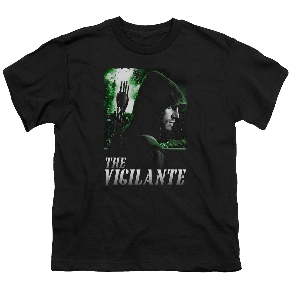 Arrow The Television Series Star City Defender - Youth T-Shirt Youth T-Shirt (Ages 8-12) Green Arrow   