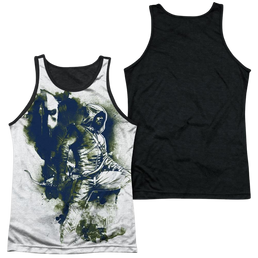 Arrow Spray Paint Men's Black Back Tank Men's Black Back Tank Green Arrow   