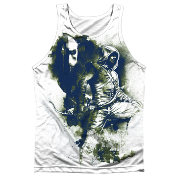 Arrow The Television Series Spray Paint - Men's All Over Print Tank Top Men's All Over Print Tank Green Arrow   