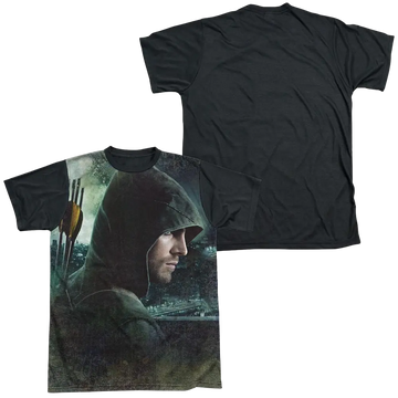 Arrow Hero - Men's Black Back T-Shirt Green Arrow