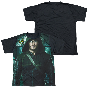 Arrow The Television Series Two Sides - Youth Black Back T-Shirt Youth Black Back T-Shirt (Ages 8-12) Green Arrow   