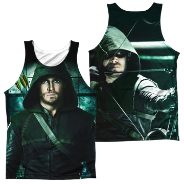 Arrow Two Sides Men's All Over Print Tank Green Arrow