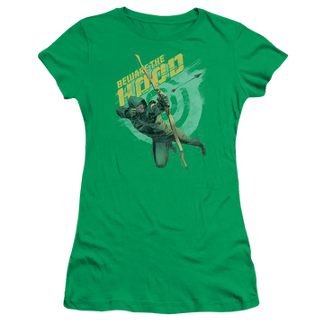 Arrow Beware - Juniors T-Shirt Green Arrow