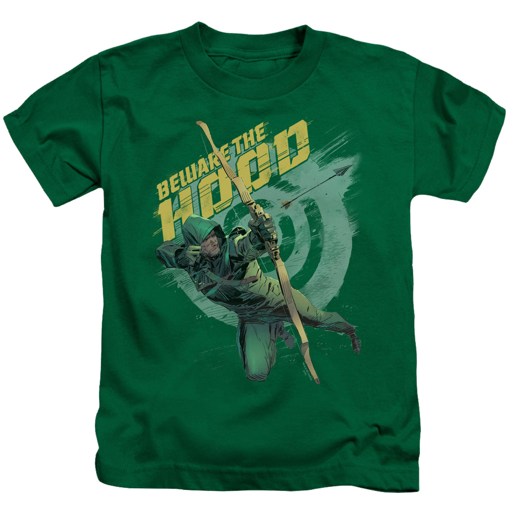 Arrow The Television Series Beware - Kid's T-Shirt Kid's T-Shirt (Ages 4-7) Green Arrow   