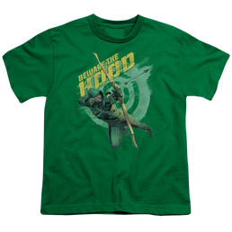 Arrow The Television Series Beware - Youth T-Shirt Youth T-Shirt (Ages 8-12) Green Arrow   