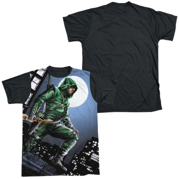 Arrow Night Watch - Men's Black Back T-Shirt Green Arrow