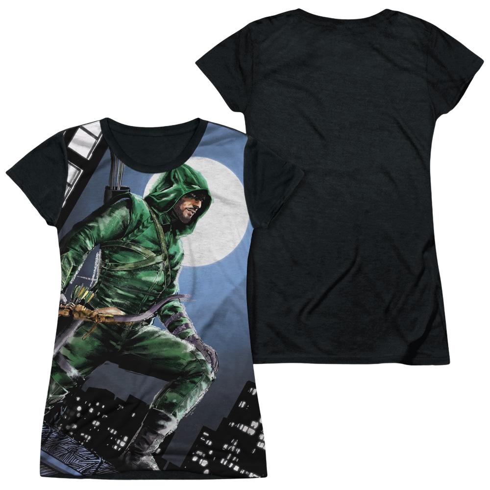 Arrow Night Watch - Juniors Black Back T-Shirt Juniors Black Back T-Shirt Green Arrow   
