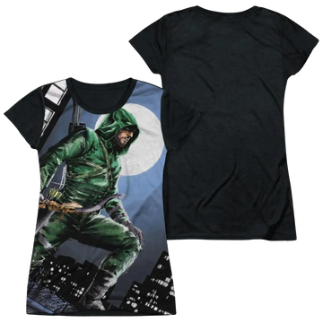 Arrow Night Watch - Juniors Black Back T-Shirt Green Arrow
