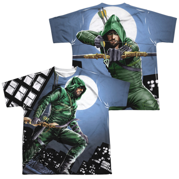 Arrow Television Series Night Watch (F/B) - Youth All-Over Print T-Shirt Youth All-Over Print T-Shirt (Ages 8-12) Green Arrow   