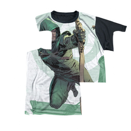 Arrow The Television Series City Bullseye - Youth Black Back T-Shirt Youth Black Back T-Shirt (Ages 8-12) Green Arrow   