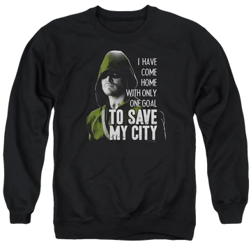Arrow Save My City - Men's Crewneck Sweatshirt Green Arrow