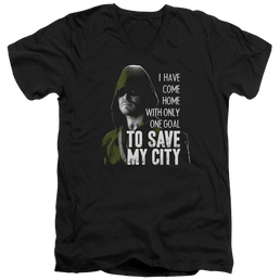 Arrow Save My City - Men's V-Neck T-Shirt Men's V-Neck T-Shirt Green Arrow   