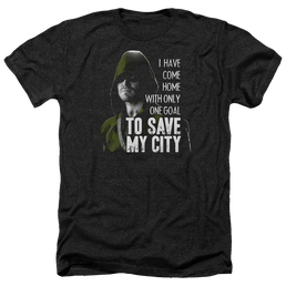 Arrow Save My City - Men's Heather T-Shirt Men's Heather T-Shirt Green Arrow   