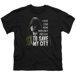 Arrow The Television Series Save My City - Youth T-Shirt Youth T-Shirt (Ages 8-12) Green Arrow   
