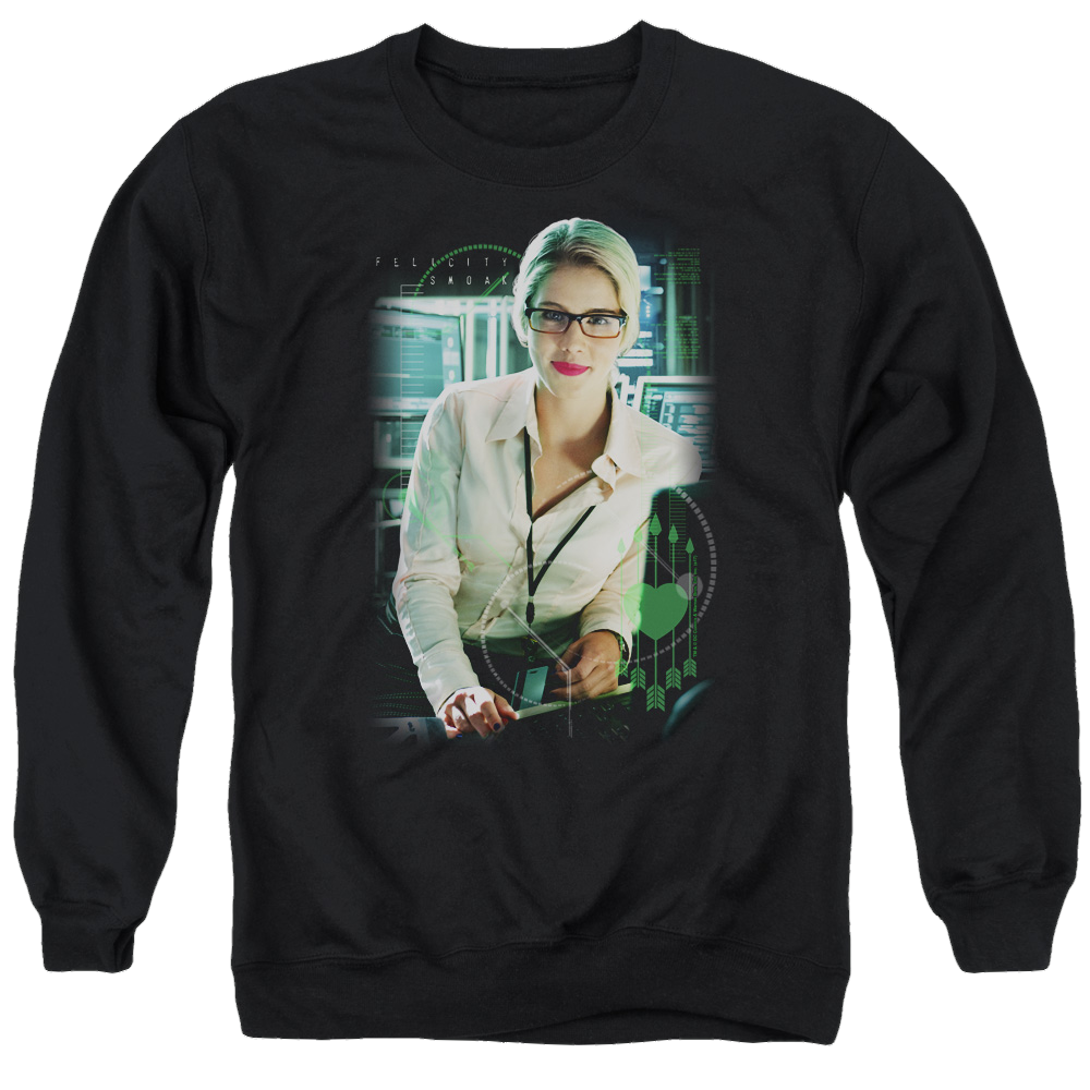 Arrow Felicity Smoak - Men's Crewneck Sweatshirt Men's Crewneck Sweatshirt Green Arrow   