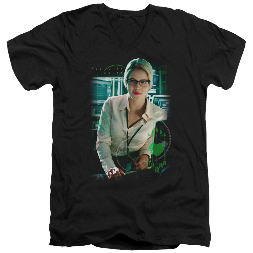 Arrow Felicity Smoak - Men's V-Neck T-Shirt Men's V-Neck T-Shirt Green Arrow   