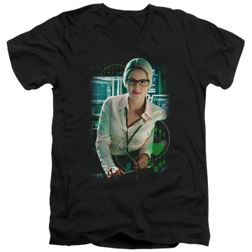 Arrow Felicity Smoak - Men's V-Neck T-Shirt Green Arrow