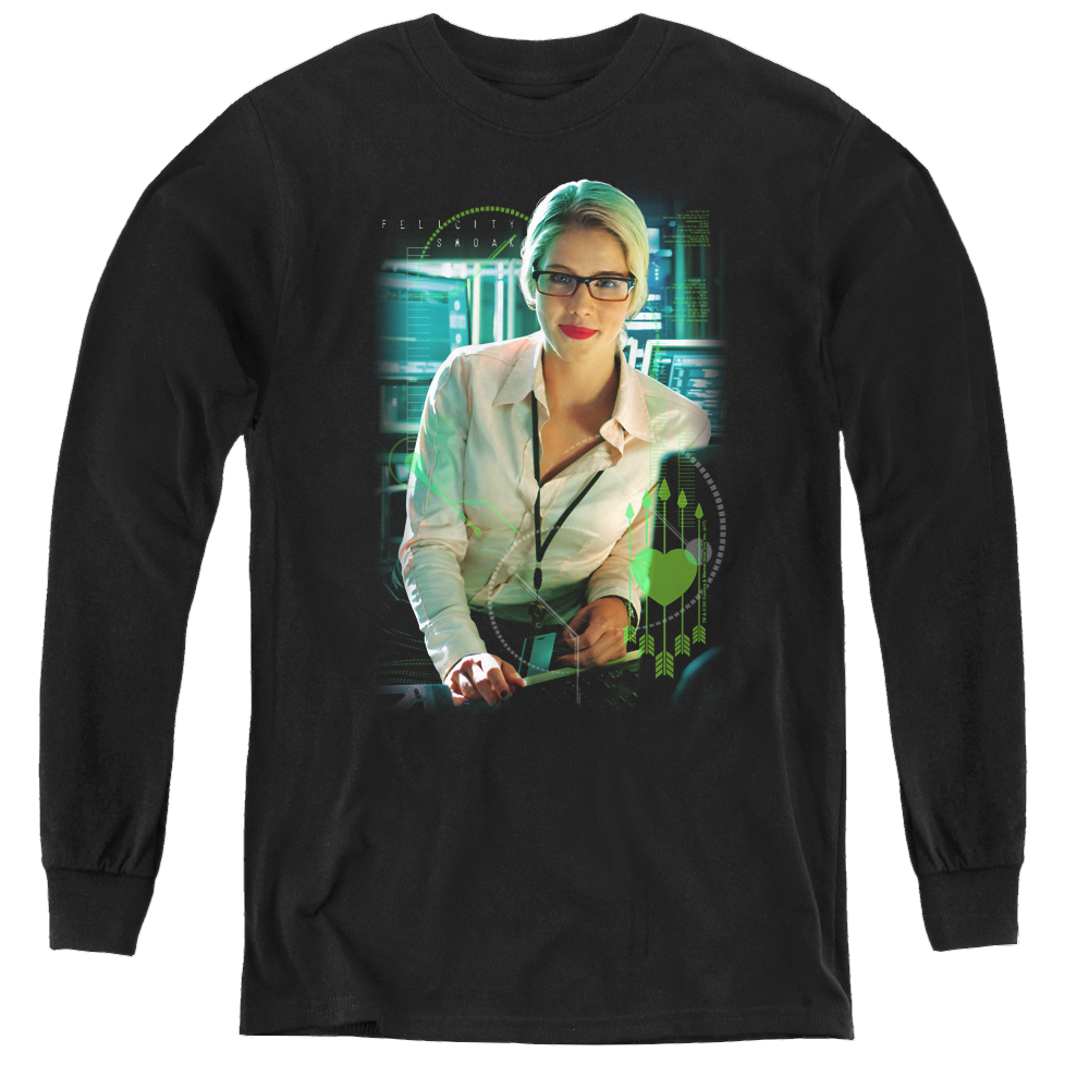 Arrow The Television Series Felicity Smoak - Youth Long Sleeve T-Shirt Youth Long Sleeve T-Shirt Green Arrow   