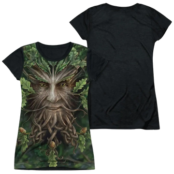 Anne Stokes Oak King - Juniors Black Back T-Shirt Anne Stokes