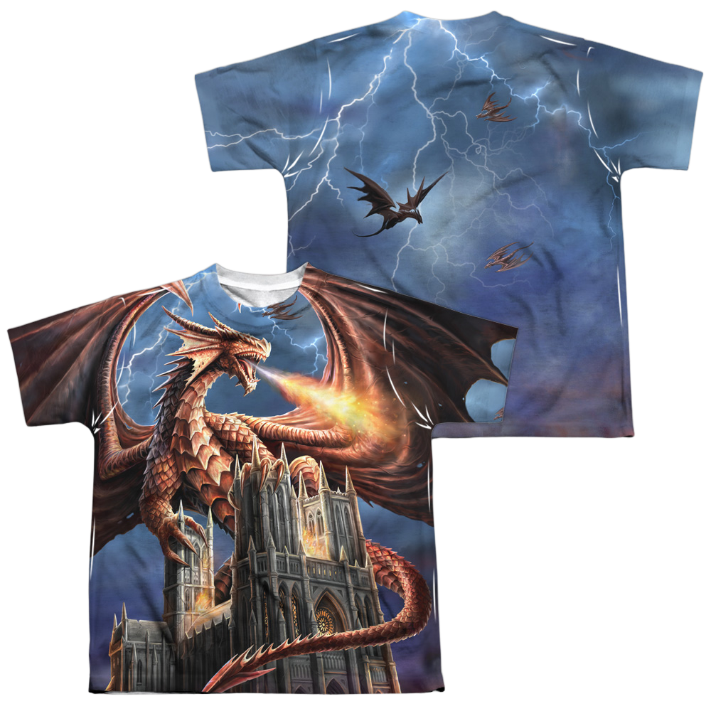 Anne Stokes Dragons Fury - Youth All-Over Print T-Shirt (Ages 8-12) Youth All-Over Print T-Shirt (Ages 8-12) Anne Stokes   