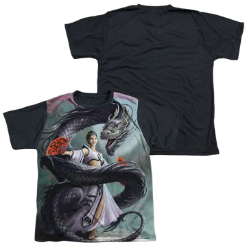 Anne Stokes Dragon Dancer - Youth Black Back T-Shirt (Ages 8-12) Anne Stokes