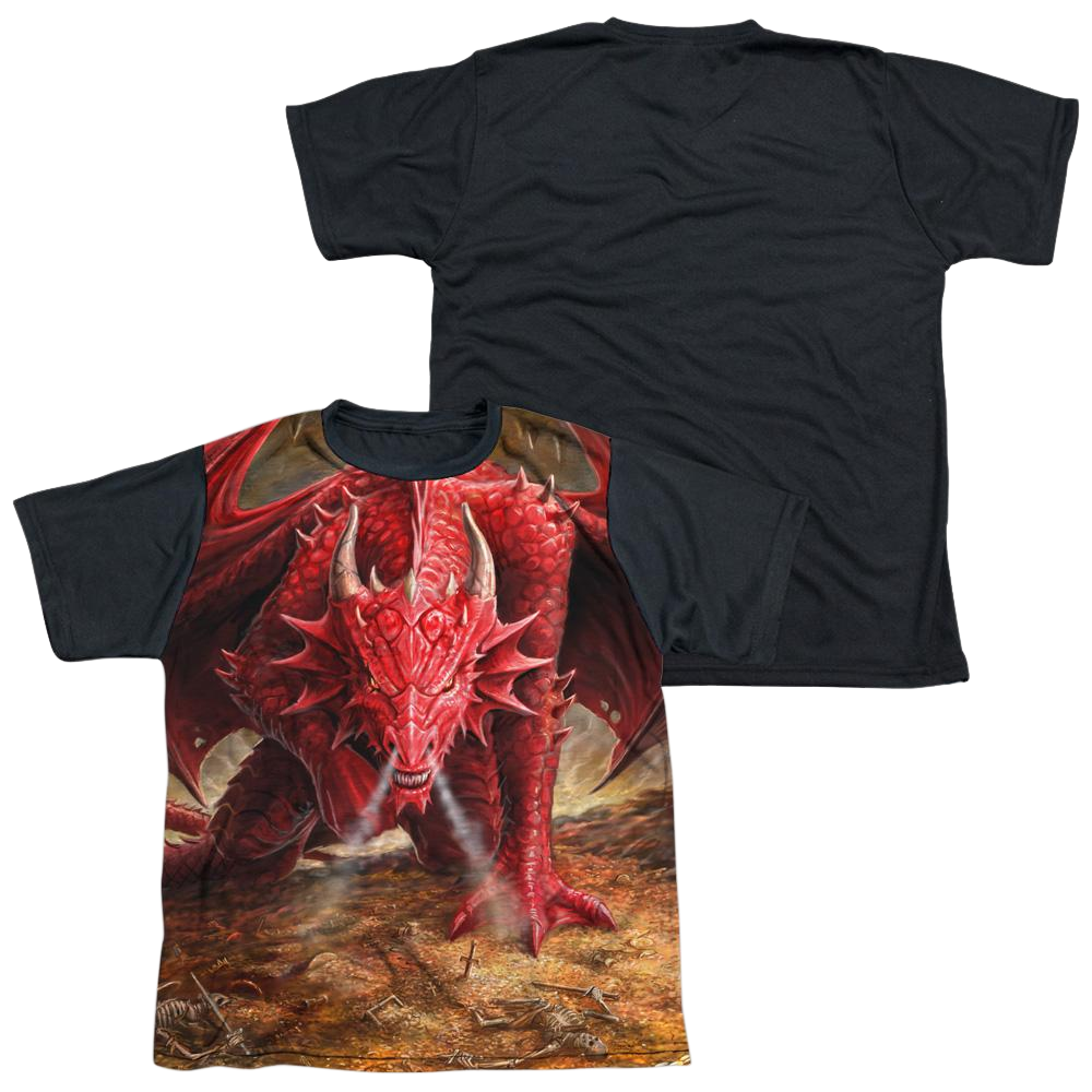 Anne Stokes Dragons Lair - Youth Black Back T-Shirt (Ages 8-12) Youth Black Back T-Shirt (Ages 8-12) Anne Stokes   