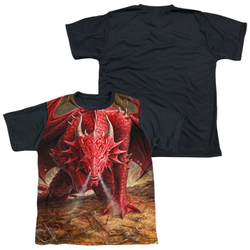 Anne Stokes Dragons Lair - Youth Black Back T-Shirt (Ages 8-12) Anne Stokes
