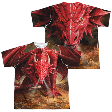Anne Stokes Dragons Lair - Youth All-Over Print T-Shirt (Ages 8-12) Anne Stokes
