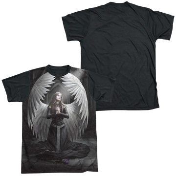 Anne Stokes Prayer For The Fallen - Men's Black Back T-Shirt Anne Stokes
