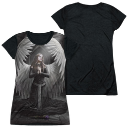 Anne Stokes Prayer For The Fallen - Juniors Black Back T-Shirt Juniors Black Back T-Shirt Anne Stokes   