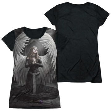 Anne Stokes Prayer For The Fallen - Juniors Black Back T-Shirt Anne Stokes