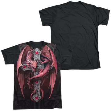 Anne Stokes Gothic Guardian - Men's Black Back T-Shirt Anne Stokes