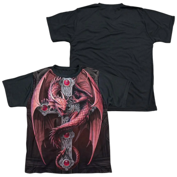 Anne Stokes Gothic Guardian - Youth Black Back T-Shirt (Ages 8-12) Anne Stokes