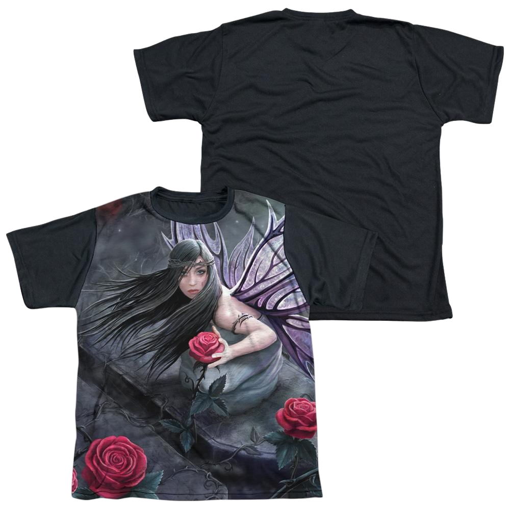 Anne Stokes Rose Fairy - Youth Black Back T-Shirt (Ages 8-12) Youth Black Back T-Shirt (Ages 8-12) Anne Stokes   