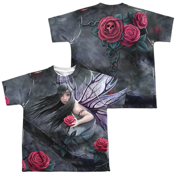 Anne Stokes Rose Fairy - Youth All-Over Print T-Shirt (Ages 8-12) Anne Stokes