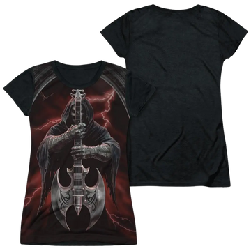Anne Stokes Rock God - Juniors Black Back T-Shirt Anne Stokes