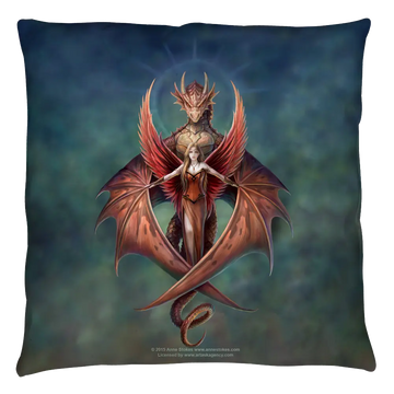 Anne Stokes Copperwing throw pillow