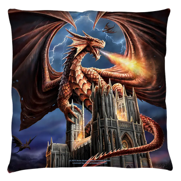 Anne Stokes Dragon's Fury Throw Pillow Anne Stokes
